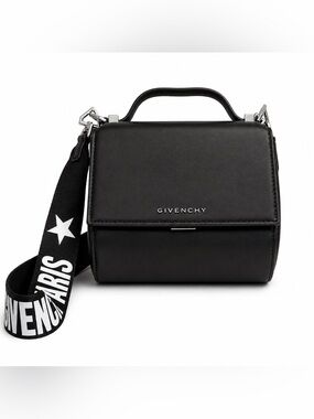 GIVENCHY Pandora Box Mini Bag Black Leather Crossbody Top Handle